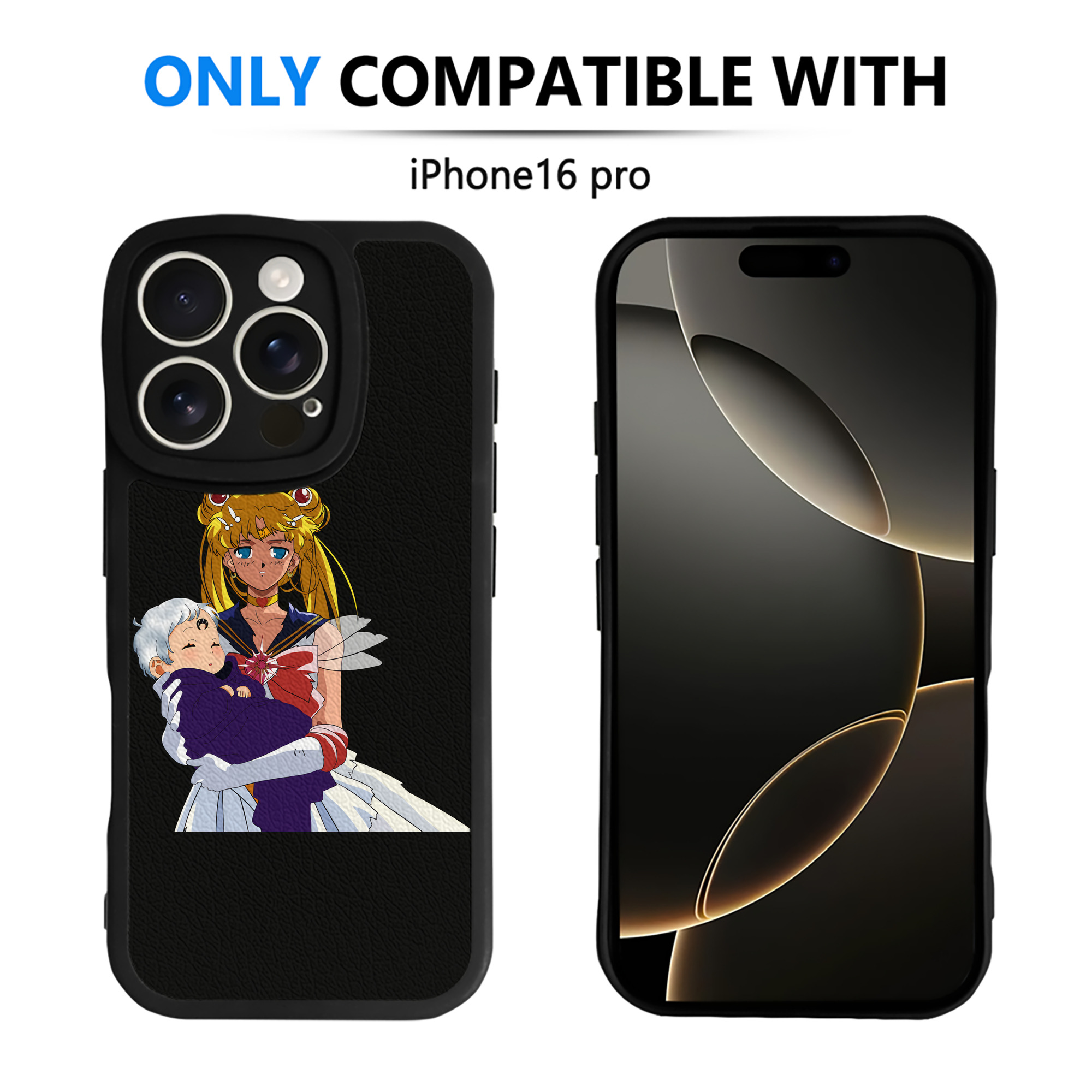 （画像用） 美少女戦士セーラームーン 月野 うさぎ つきの うさぎ Sailor Moon Tsukino Usagi 【iPhone 16シリーズ対応】シリコンスマホケース（レザー調） 材質：シリコン